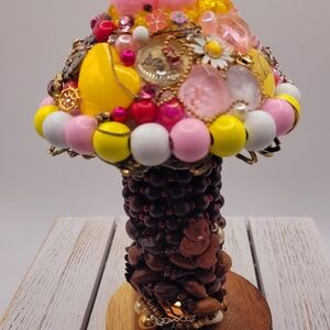 Colorful Mosaic Mushroom Decor